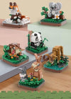 WANGE Building Blocks Animal Reproduction Set of 6 Animals - Panda Bear, Koala, Fox, Rabbit, Antelope and Hedgehog (1 Unit Only)