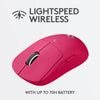 Logitech Mouse G Pro X SUPERLIGHT Wireless Gaming Mouse, Ultra-Lightweight, HERO 25K Sensor, 25,600 DPI, 5 Programmable Buttons, Long Battery Life (Magenta)