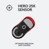 Logitech Mouse G Pro X SUPERLIGHT Wireless Gaming Mouse, Ultra-Lightweight, HERO 25K Sensor, 25,600 DPI, 5 Programmable Buttons, Long Battery Life (Red)