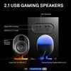 SteelSeries Speakers Arena 7 Illuminated 2.1 Desktop Gaming Speakers (2-Way Speaker Design/Powerful Bass/Subwoofer/RGB Lighting/USB, Aux, Optical, Wired/Bluetooth)