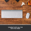 Logitech Combo MK470 Slim Wireless Keyboard and Mouse Combo - Low Profile Compact Layout, Ultra Quiet Operation, 2.4 GHz USB Receiver with Plug and Play Connectivity, Long Battery Life - (White)