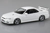 Aoshima 1/32 Nissan R34 Skyline GT-R Custom Wheel (White Pearl)