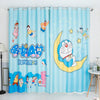 Custom Made Grommet Curtain Doraemon & Moon - 2 panels (Sky Blue)