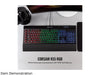 Corsair Keyboard Gaming K55 RGB Keyboard, Backlit RGB LED