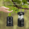 Tquens L400 Camping Lantern with Auto On/Off Function and Collapsible and water resistance and Battery Operated for Outdoors, Camping, Hiking, Fishing, Emergency - Black