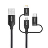 Choetech Cable 3 in 1 Lightning & Micro USB & USB-C to USB-A/M Nylon braided Cable Fast Charging