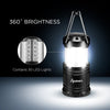 Tquens L400 Camping Lantern with Auto On/Off Function and Collapsible and water resistance and Battery Operated for Outdoors, Camping, Hiking, Fishing, Emergency - Black