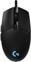 Logitech Mouse G Pro Hero Wired Gaming Mouse, 12000 DPI, RGB Lightning, Ultra Lightweight, 6 Programmable Buttons, On-Board Memory, Compatible with PC/Mac - Black
