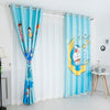 Custom Made Grommet Curtain Doraemon & Moon - 2 panels (Sky Blue)