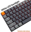 Keychron K3 Ultra-Slim 75% Layout Wireless Bluetooth/Wired USB Mechanical Keyboard, Hot Swappable Low-Profile Keychron White LED Backlit 84 Keys Keyboard for Mac Windows (Optical Blue) (K3D2)