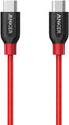 Anker PowerLine+ USB-C to USB-C Cable 2.0 (3ft), High Durability Red Black