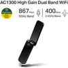 TP-Link WiFi Adapter 1300Mbps USB, Dual Band MU-MIMO Wireless Network Dongle with Foldable High Gain Antenna for PC | Works with Windows and Mac OS (Archer T4U)