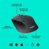 Logitech M720 Triathlon Multi-Device Wireless Mouse, 1000 DPI, 8 Buttons, 2-Year Battery (Black)