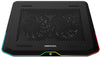 DeepCool N80 RGB Laptop Cooling Pad, 16.7 Million RGB Colors LED, Full Metal Panel, Two 140mm Fans, Two Adjustable Angles, Two USB 3.0, Capacitive Touch Key, up to 17.3" Notebooks - Black