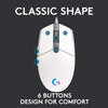 Logitech Mouse G203 LIGHTSYNC Wired Gaming Mouse - (White)