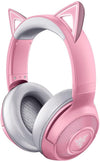Razer Headset Kraken BT Kitty Edition: Bluetooth 5.0-40ms Low Latency Connection - Custom-Tuned 40mm Drivers - Beamforming Microphone - Powered by Razer Chroma - Quartz Pink