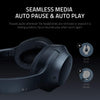 Razer Headset Opus Active Noise Cancelling ANC Wireless Headphones: THX Audio Tuning - 25 Hr Battery - Bluetooth 4.2 & 3.5mm Jack Compatible - Auto Play/Auto Pause - Carrying Case Included - Black