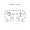 8Bitdo NES 30 Pro Game Controller Wireless Bluetooth Dual Classic Joystick Gamepad for iOS, Android, Mac OS, Windows