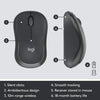 Logitech MK295 Wireless Mouse & Keyboard Combo with SilentTouch Technology, Full Numpad, Advanced Optical Tracking, Lag-Free Wireless, 90% Less Noise - Graphite