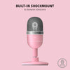 Razer Microphone Seiren Mini USB Streaming Microphone: Precise Supercardioid Pickup Pattern - Professional Recording Quality - Ultra-Compact Build - Heavy-Duty Tilting Stand - Shock Resistant - (Quartz Pink)