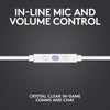 Logitech Earphones G333 Wired in Ear Earphones with Mic (White)