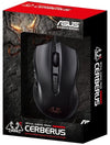ASUS Cerberus Optical Gaming Mouse | Ambidextrous Controls for Left & Right Handed Gamers | Wired Mouse for PC | 6 Buttons | Sweatproof and Slip-Resistant Design