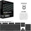 Corsair Keycap PBT Double-Shot PRO Keycap Mod Kit – Double-Shot PBT Keycaps – Standard Bottom Row – Textured Surface - (Onyx Black)