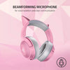 Razer Headset Kraken BT Kitty Edition: Bluetooth 5.0-40ms Low Latency Connection - Custom-Tuned 40mm Drivers - Beamforming Microphone - Powered by Razer Chroma - Quartz Pink