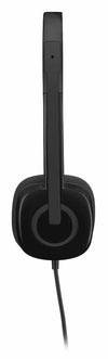 Logitech Headset H151 Analog Stereo Headset with Boom Microphone - (Black)