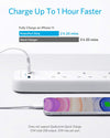 Anker Extension Lead 2M with 2 USB Ports and 4 Wall Outlets, Power Strip with USB Charging and Surge Protection for Home, Office