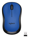 Logitech M221 Wireless Mouse, Silent Buttons, 2.4 GHz with USB Mini Receiver, 1000 DPI Optical Tracking, 18-Month Battery Life, Ambidextrous - (Blue)