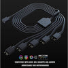 Cooler Master 1-to-5 ARGB Splitter Cable / 5V - Support 3-pin Addressable RGB - LED Sync Cable for MasterFan/MasterLiquid ARGB Series Support(ARGB 1-to-5 Splitter)