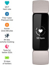 Fitbit Inspire 2 Health & Fitness Tracker, 24/7 Heart Rate, Lunar White, One Size (S & L Bands Included)