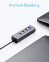Anker USB C Hub, Aluminum USB C Adapter with 4 USB 3.0 Ports, for MacBook Pro