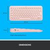 Logitech Keyboard K380 Wireless Multi-Device for Mac, Bluetooth, Compact Space-Saving Design - (Rose)