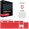 Corsair Keycap PBT Double-Shot PRO Keycap Mod Kit – Double-Shot PBT Keycaps – Standard Bottom Row – Textured Surface - (Origin Red)