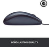 Logitech M100R Wired USB Mouse (Dark Black)