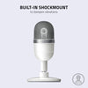 Razer Microphone Seiren Mini USB Streaming Microphone: Precise Supercardioid Pickup Pattern - Professional Recording Quality - Ultra-Compact Build - Heavy-Duty Tilting Stand - Shock Resistant - (Mercury White)