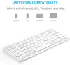 Anker Ultra Compact Slim Profile Wireless Bluetooth Keyboard for iOS, Android, Windows and Mac (White)