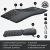 Logitech Keyboard ERGO K860 Wireless Ergonomic Keyboard - Split Keyboard, Wrist Rest, Natural Typing, Stain-Resistant Fabric, Bluetooth and USB Connectivity, Compatible with Windows/Mac