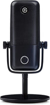 Elgato Wave 1 Premium USB Condenser Microphone and Digital Mixer for Streaming, Recording, Podcasting - Anti-Clipping Technology