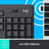 Logitech MK295 Wireless Mouse & Keyboard Combo with SilentTouch Technology, Full Numpad, Advanced Optical Tracking, Lag-Free Wireless, 90% Less Noise - Graphite