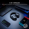 Razer Headset Barracuda X Wireless Multi-Platform Gaming and Mobile Headset: 250g Ergonomic Design - Triforce HyperClear Cardioid Mic - On-Headset Controls - 20hrs Battery Life with USB-C Charging