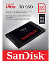 SanDisk SSD Ultra 3D 500GB NAND SATA III - 2.5-inch Solid State Drive - SDSSDH3-500G-G25