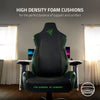 Razer Gaming Chair Iskur X Ergonomically Designed for Hardcore Gaming - Multi-Layered Synthetic Leather - High-Density Foam Cushions - 2D Armrests - Steel-Reinforced Body - (Black/Green)