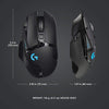 Logitech Mouse G502 Lightspeed Wireless Gaming Mouse with Hero 25K Sensor, PowerPlay Compatible, Tunable Weights and Lightsync RGB - (Black)