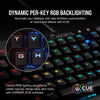 Corsair Keyboard K65 LUX RGB Compact Mechanical Keyboard - USB Passthrough & Media Controls - Linear & Quiet - Cherry MX Red - RGB LED Backlit
