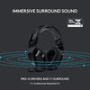 Logitech Headset G733 Lightspeed Wireless Gaming Headset with Suspension Headband, LIGHTSYNC RGB, Blue VO!CE mic Technology and PRO-G Audio Drivers - (Black)