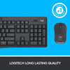 Logitech MK295 Wireless Mouse & Keyboard Combo with SilentTouch Technology, Full Numpad, Advanced Optical Tracking, Lag-Free Wireless, 90% Less Noise - Graphite