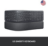 Logitech Keyboard ERGO K860 Wireless Ergonomic Keyboard - Split Keyboard, Wrist Rest, Natural Typing, Stain-Resistant Fabric, Bluetooth and USB Connectivity, Compatible with Windows/Mac